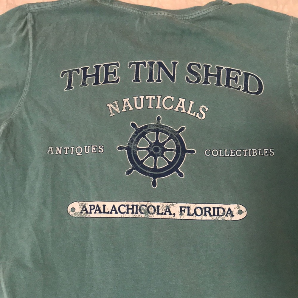 Small teal comfort colors FL location T-shirt.